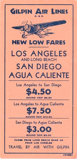 G&G Gilpin Air Lines Fare Card 2